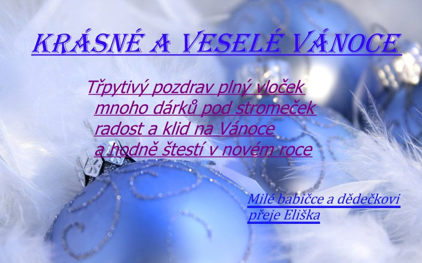 veselé vánoce Eliska 2